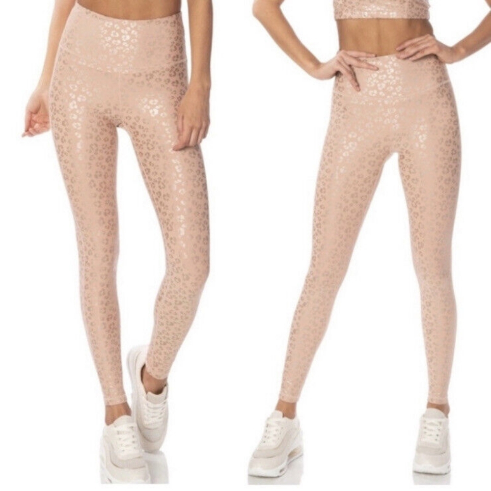 Zyia NWT Gold Leopard Light n Tight Hi Rise 7/8 24" Leggings 4